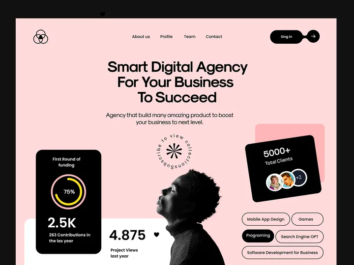 Digital Agency landing page