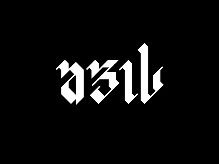 Azil custom lettering